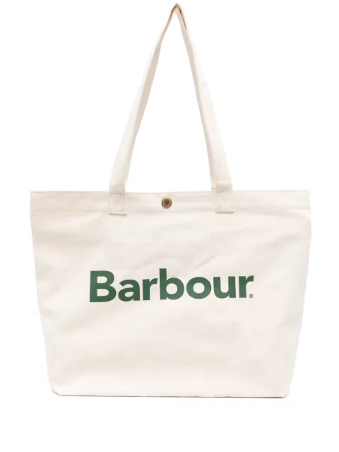 Barbour logo tote bag