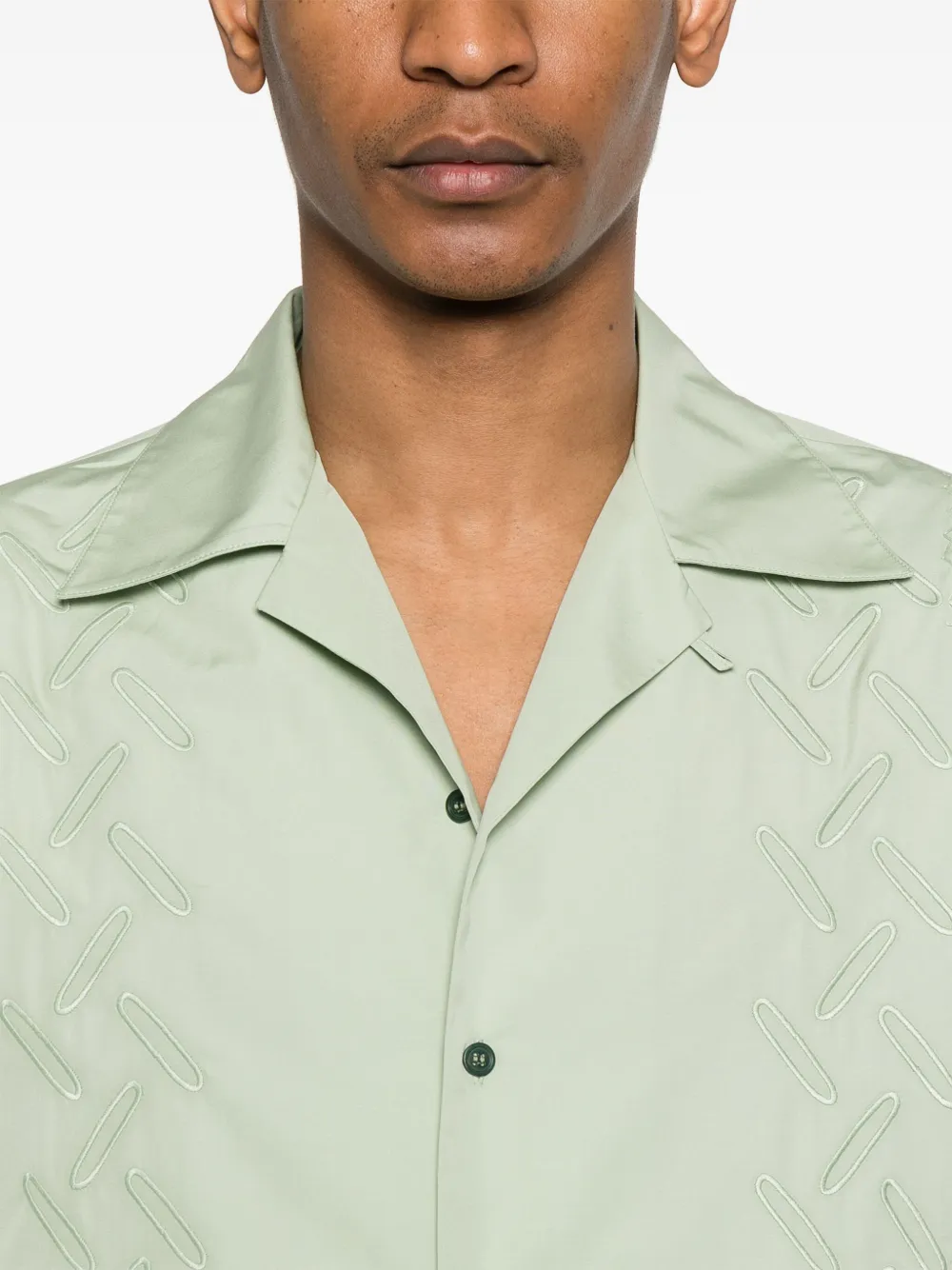 Shop Marni Confetto-embroidered Shirt In Green