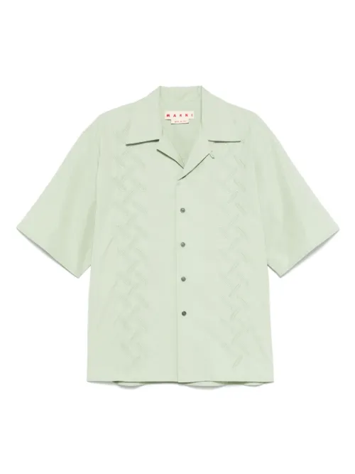 Marni chemise à broderies - Vert - Marni - Modalova