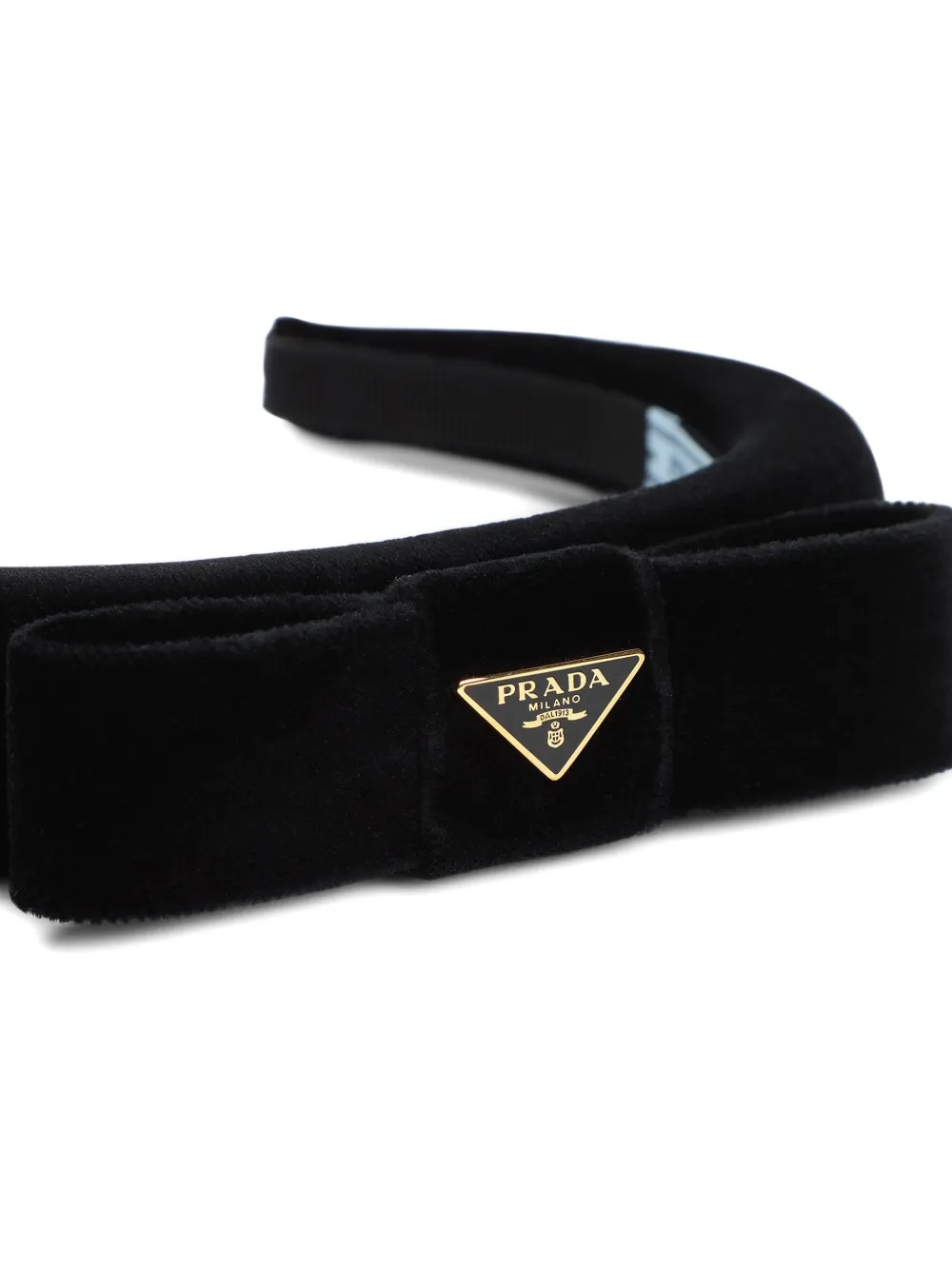 Prada Fluwelen haarband Zwart
