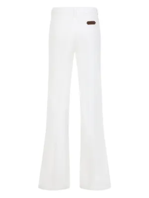パンツ TOM FORD Woman Pants White PAW589FAX1316 AW027 Tom Ford - White Leather Drawstring Cargo Jogger