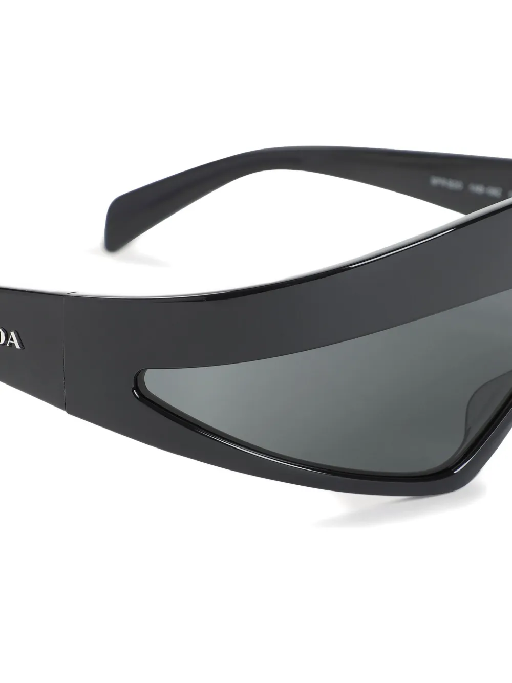 Prada Eyewear Zonnebril met schild montuur Zwart