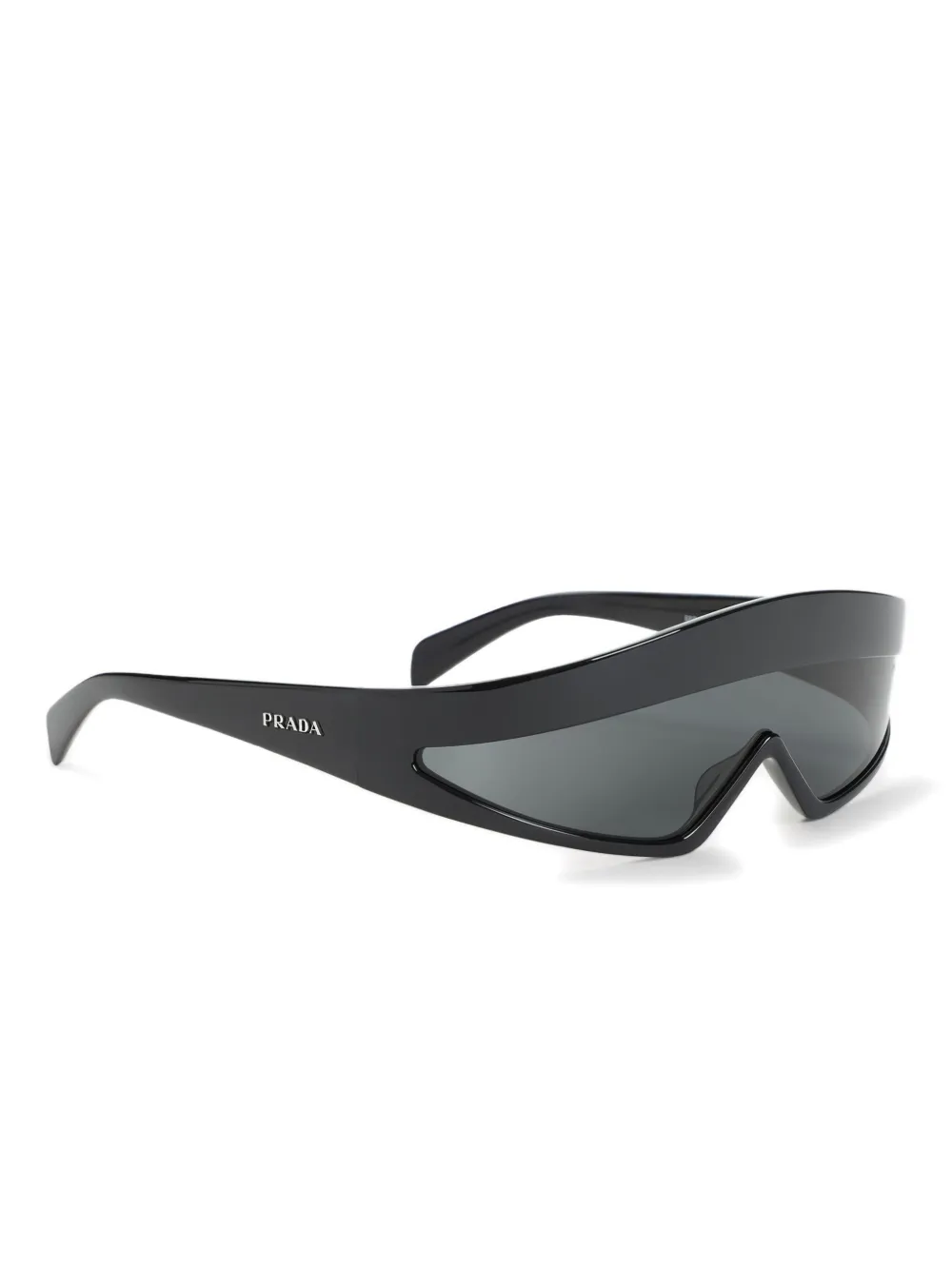 Prada Eyewear Zonnebril met schild montuur Zwart