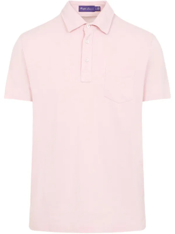 Ralph Lauren Purple Label Piqué-weave Polo Shirt in Pink