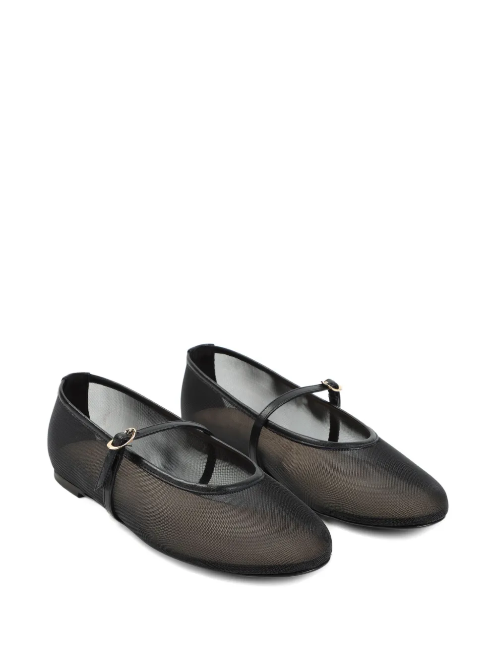 Stuart Weitzman leather ballerina shoes Black