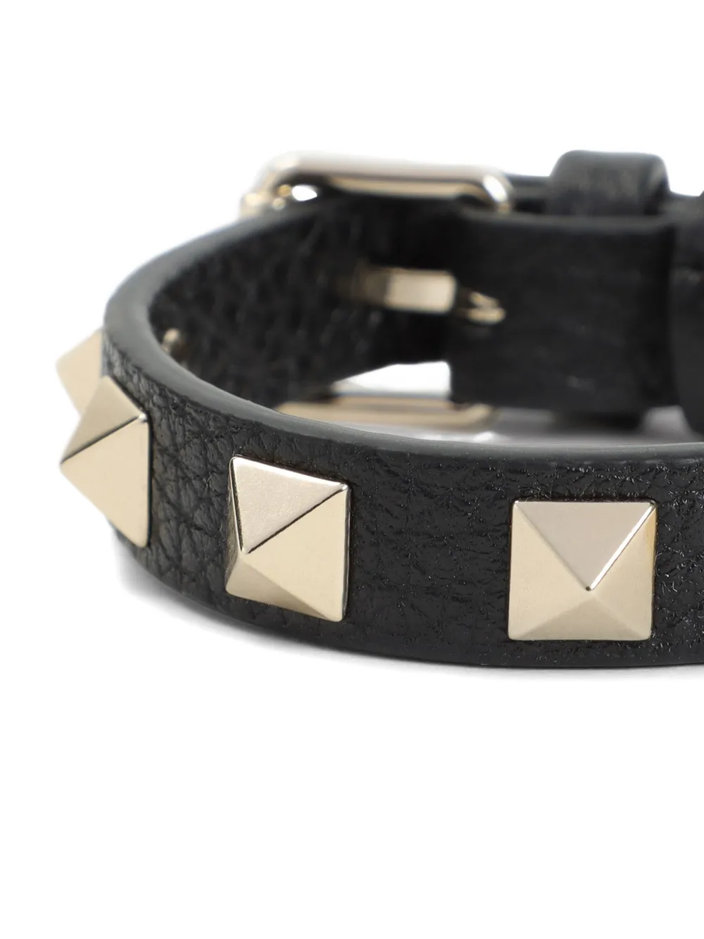 Shop Valentino Stud-embellished Bracelet In Black