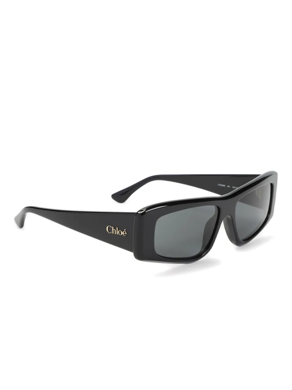 Chloé Eyewear Zonnebril met rechthoekig montuur Zwart