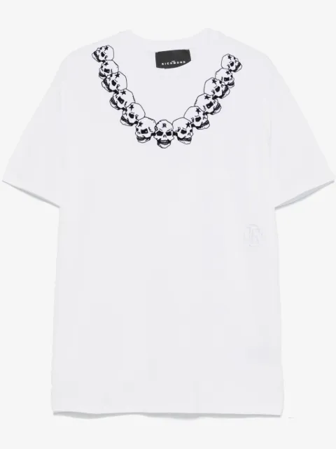 John Richmond flocked-skull T-shirt