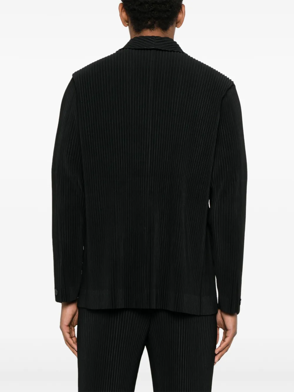 Issey Miyake Plissé Blazer In Black