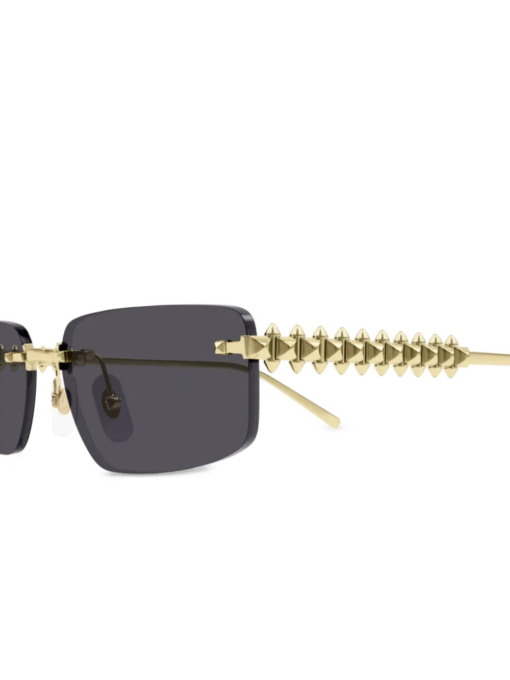  Cartier Eyewear Geometric-frame Sunglasses - Gold 