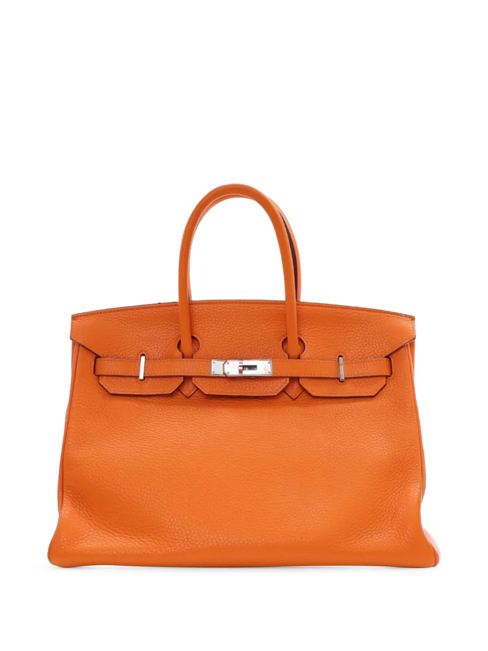 Hermès Pre-Owned 2008 トゴ バーキン ルトゥルネ 35 ハンドバッグ - オレンジ Hermès Pre-Owned 2008 トゴ バーキン ルトゥルネ 35 ハンドバッグ - オレンジ