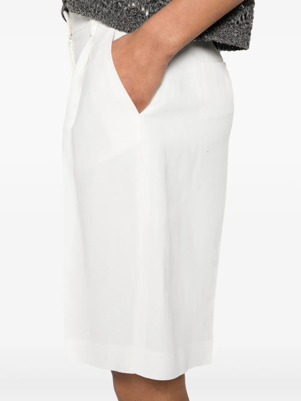 Antonelli Shorts met plooidetail Wit