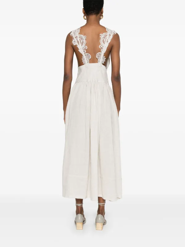 ワンピース MAURIZIO DRESS MAURIZIO MYKONOS lace-detailed Midi Dress | Neutrals
