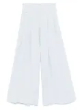 MAURIZIO MYKONOS lurex-detail palazzo pants - Blue