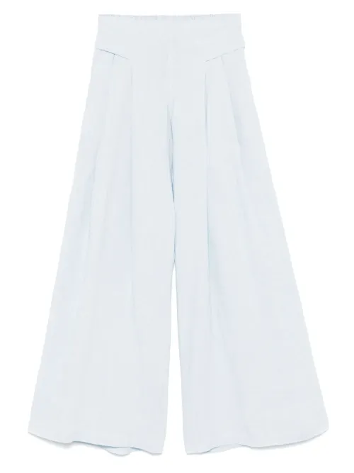 Pantalon palazzo à détails métallisés - MAURIZIO MYKONOS - Modalova