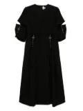 Noir Kei Ninomiya slashed-sleeves dress - Black