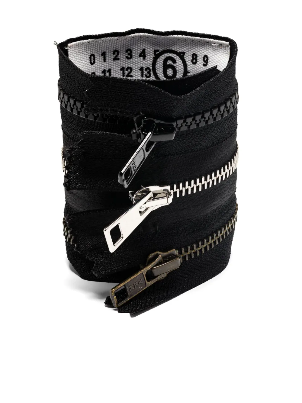 MM6 Maison Margiela ジップ ブレスレット - ブラック MM6 Maison Margiela ジップ ブレスレット - ブラック