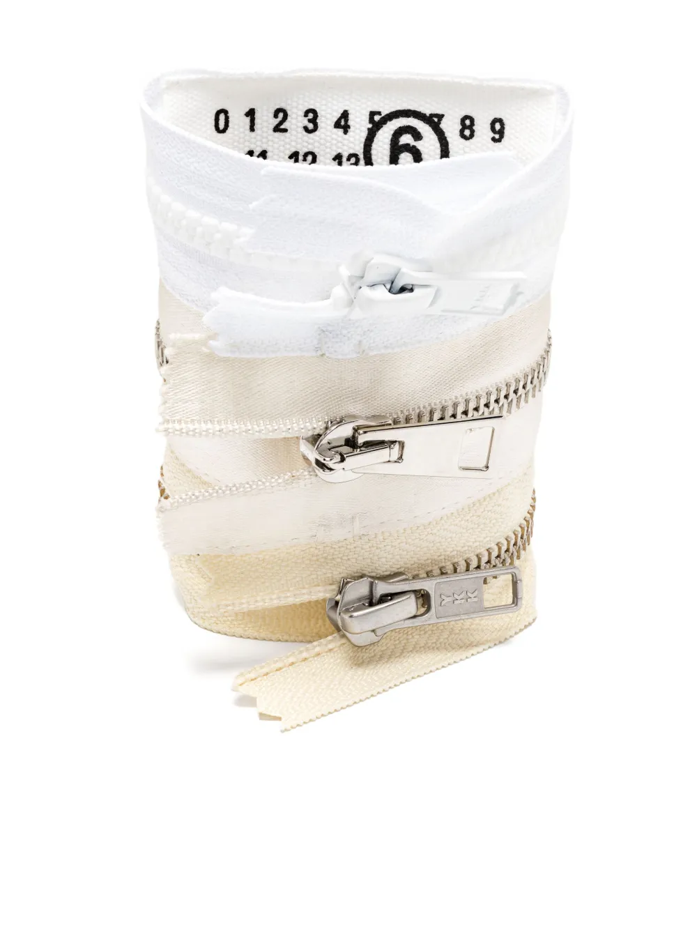 MM6 Maison Margiela ジップ ブレスレット - ホワイト MM6 Maison Margiela ジップ ブレスレット - ホワイト