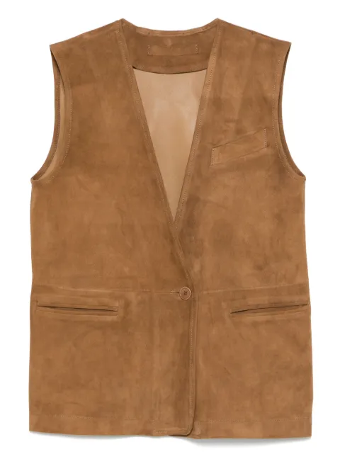 Salvatore Santoro Gilet in pelle scamosciata