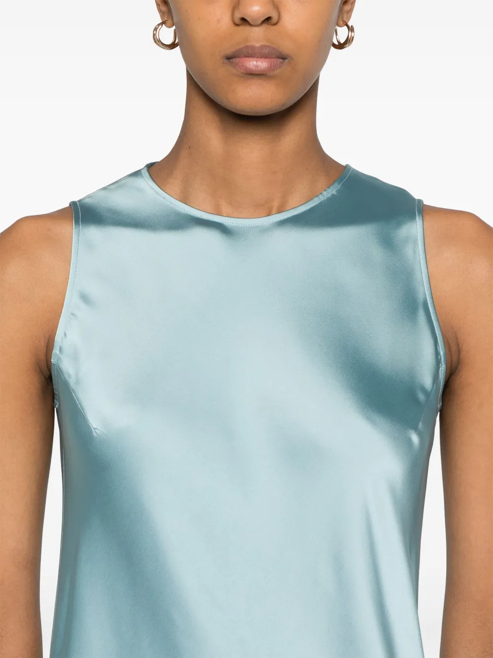 Herno Satijnen maxi-jurk Blauw