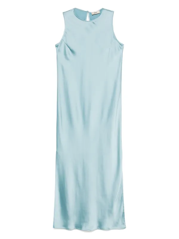 【送料&関税込】Herno Satin Long Dress Herno Satin Maxi Dress | Blue | FARFETCH