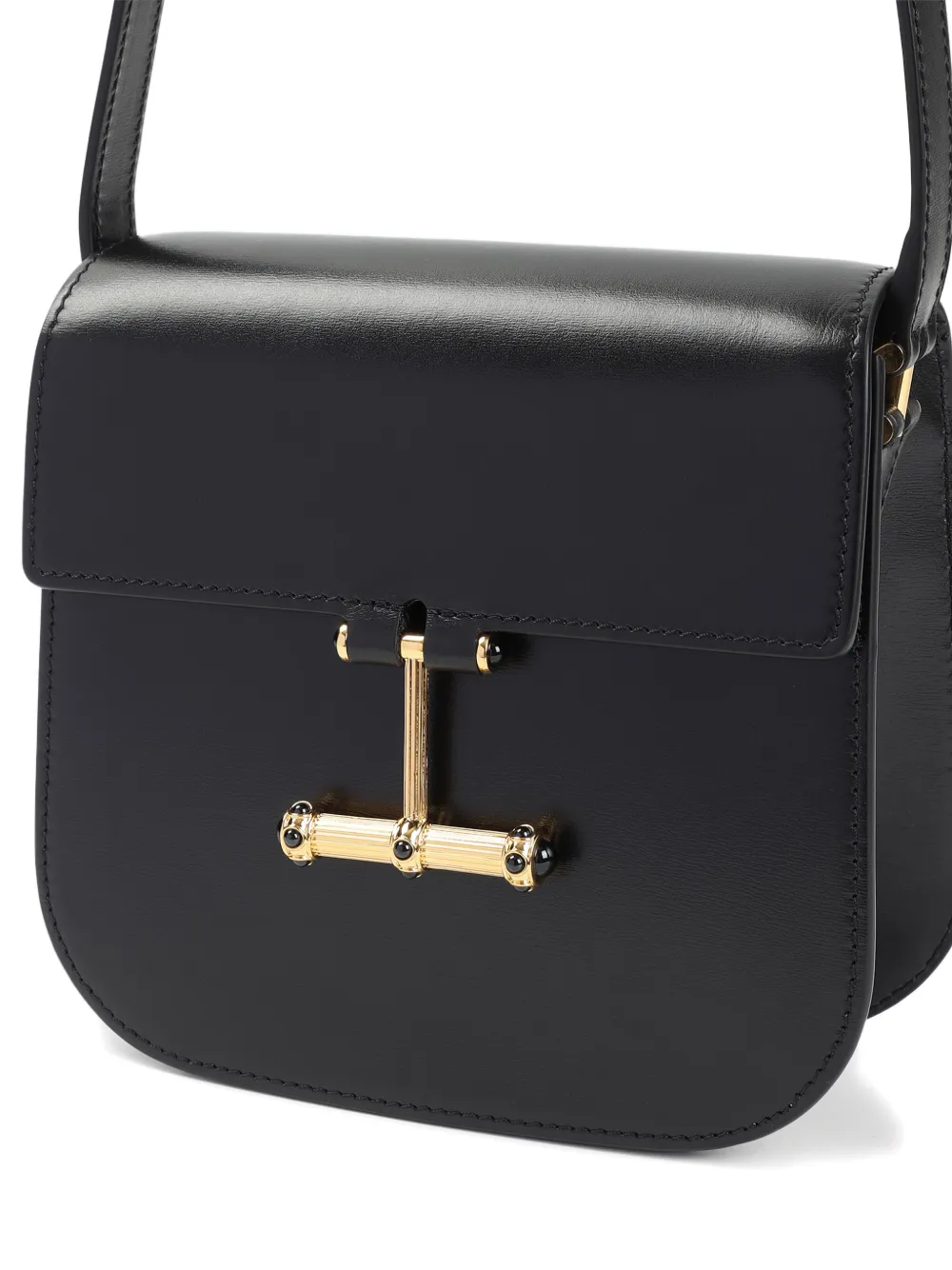 TOM FORD Kleine leren schoudertas Zwart