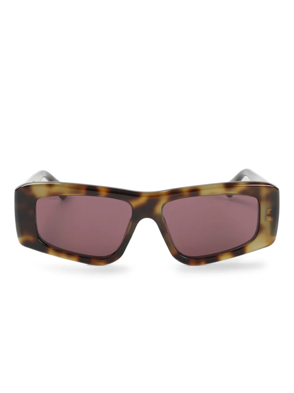 Chloé Eyewear Zonnebril met rechthoekig montuur Bruin