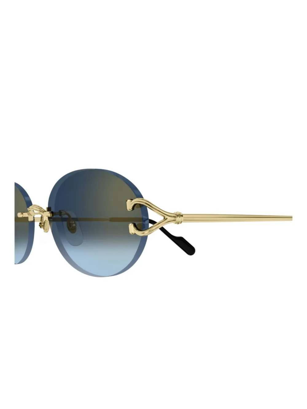 Cartier Eyewear Zonnebril met rond montuur Goud