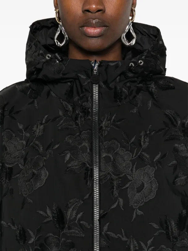 Moncler floral-embroidered Jacket | Black | FARFETCH