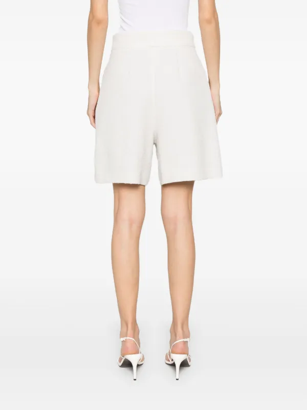 ショートパンツ LARDINI Fabric shorts with lurex effect Bianco Fabric shorts with lurex effect LARDINI - Nugnes1920