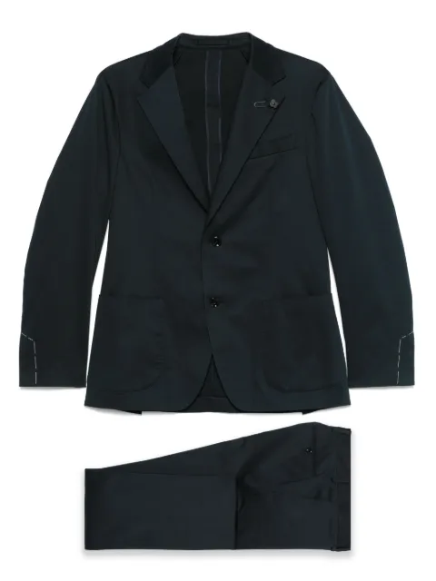 Lardini brooch-detail suit 
