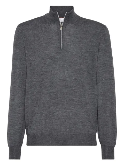 Brunello Cucinelli zip-front knit jumper