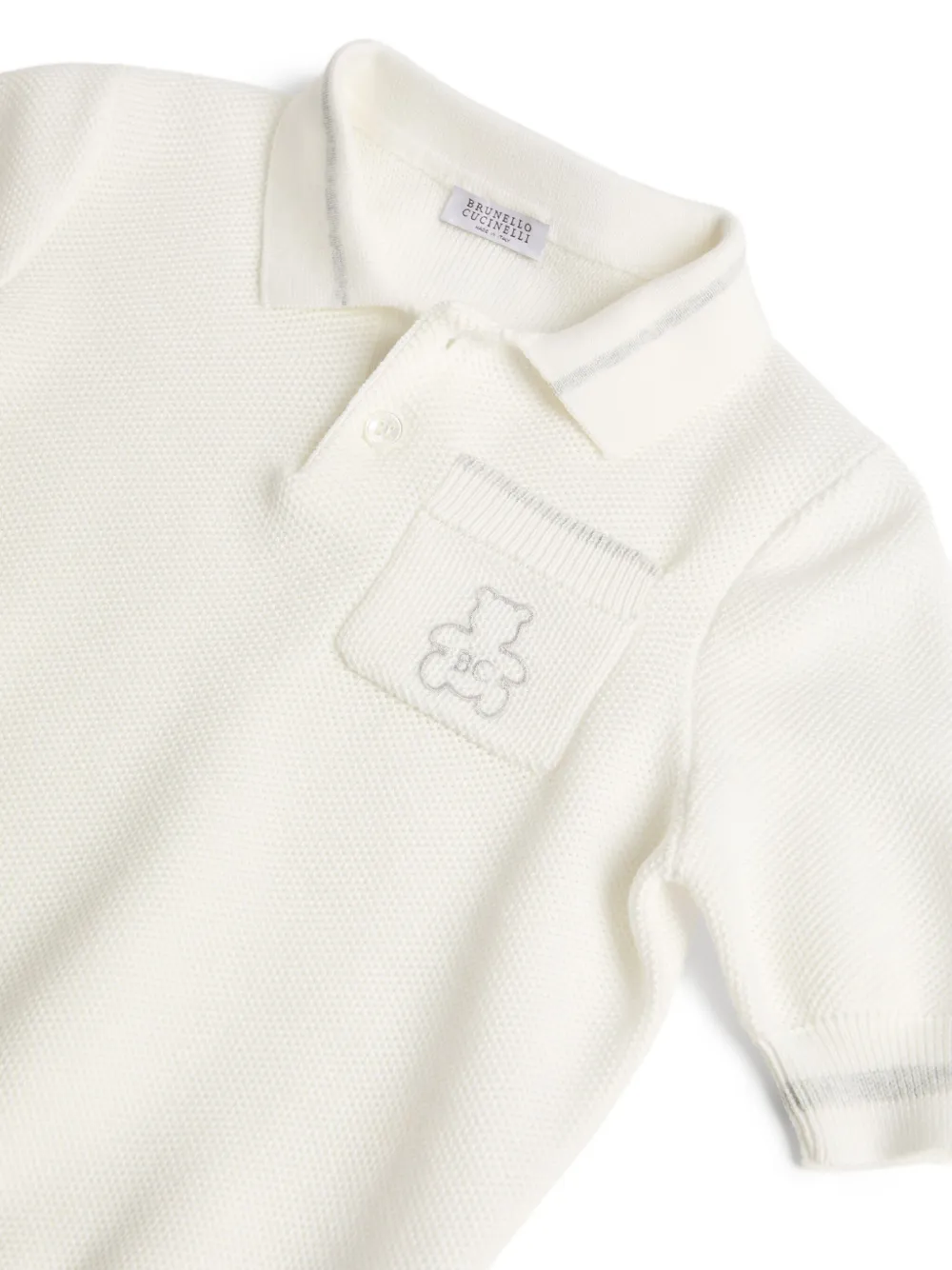 Brunello Cucinelli Kids Bernie poloshirt Wit