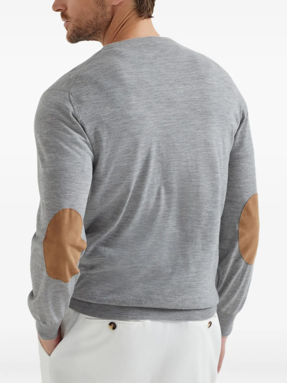 Brunello Cucinelli Trui met patch Grijs