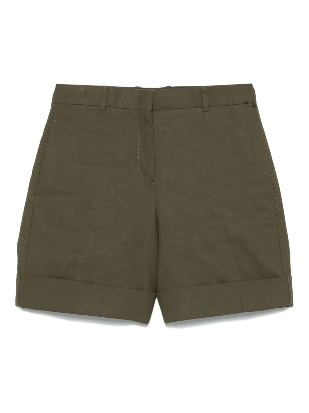 Jil Sander Linnen shorts Groen