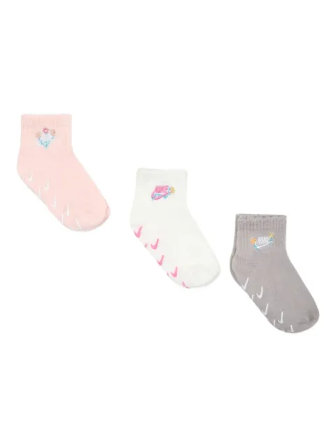Nike Kids logo-embroidered socks (set of three)
