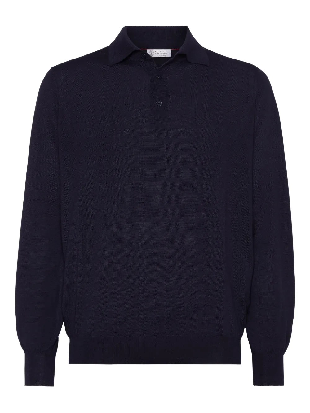 Brunello Cucinelli long-sleeve polo shirt | Blue | Image 1