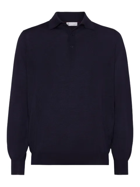 Brunello Cucinelli playera tipo polo manga larga