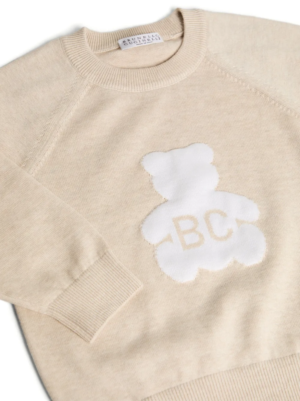 Brunello Cucinelli Kids Bernie trui Beige