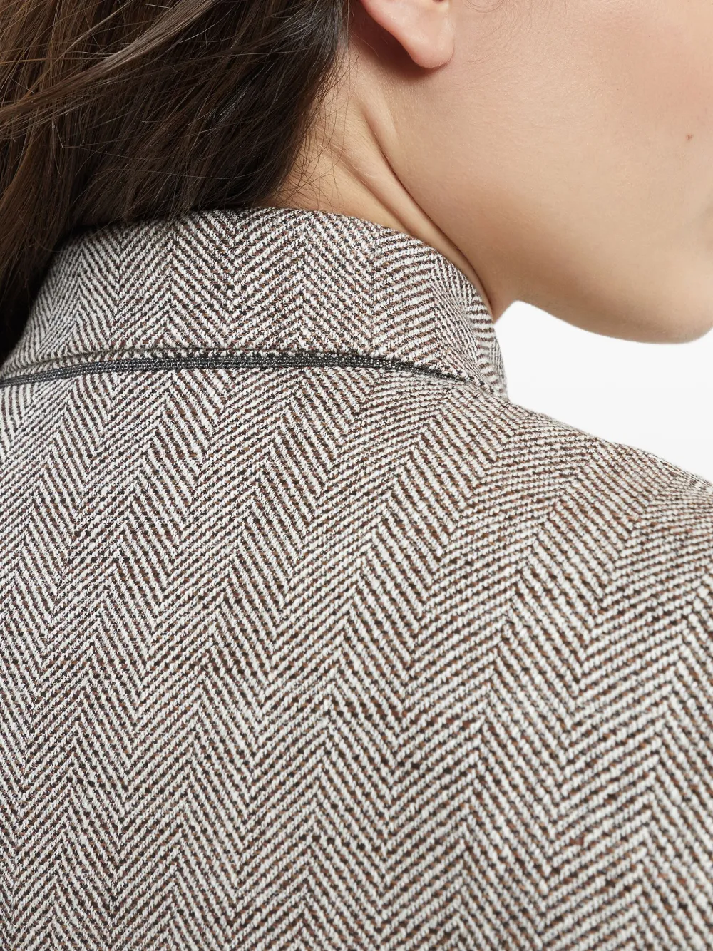 Brunello Cucinelli Blazer met dubbele rij knopen Bruin