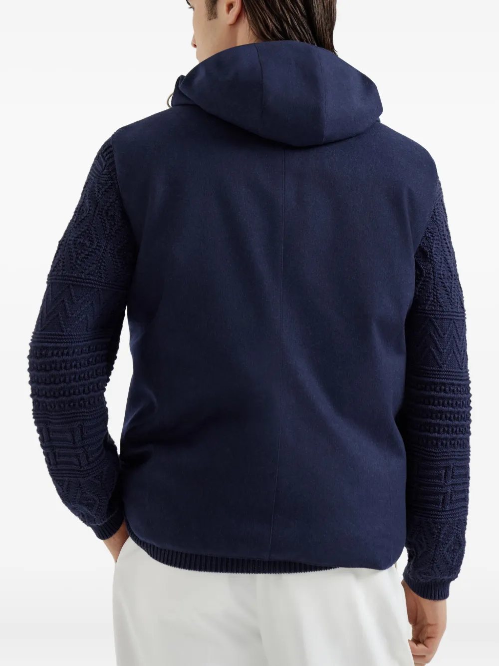 Brunello Cucinelli Bodywarmer met capuchon Blauw