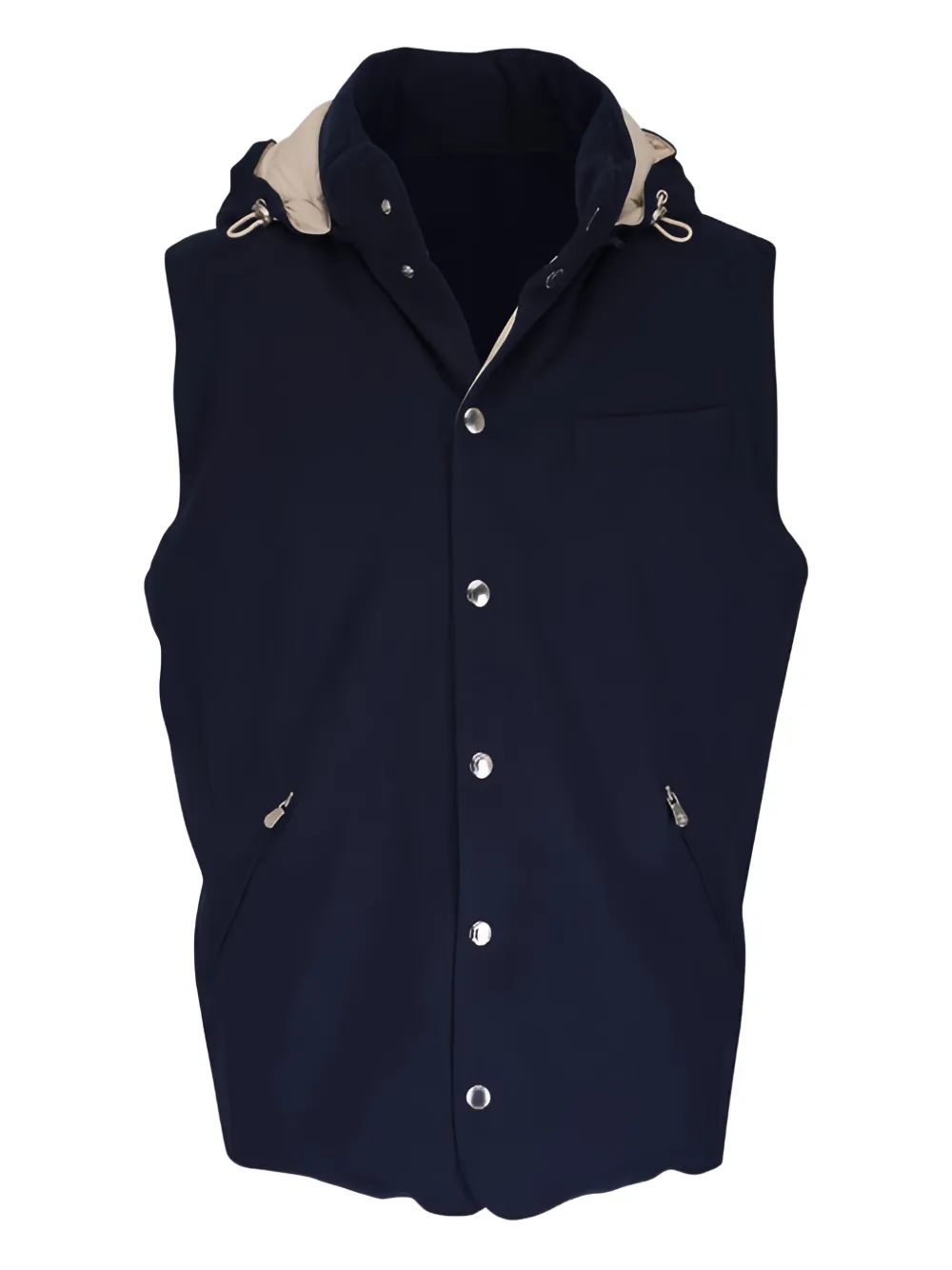 Brunello Cucinelli hooded gilet - Blue