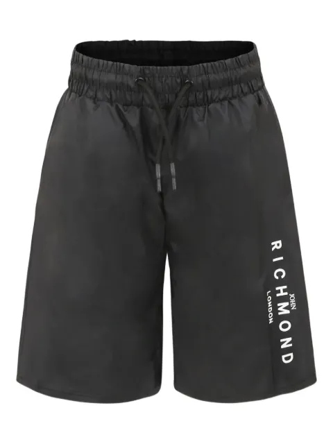 John Richmond Junior shorts de playa con logo estampado