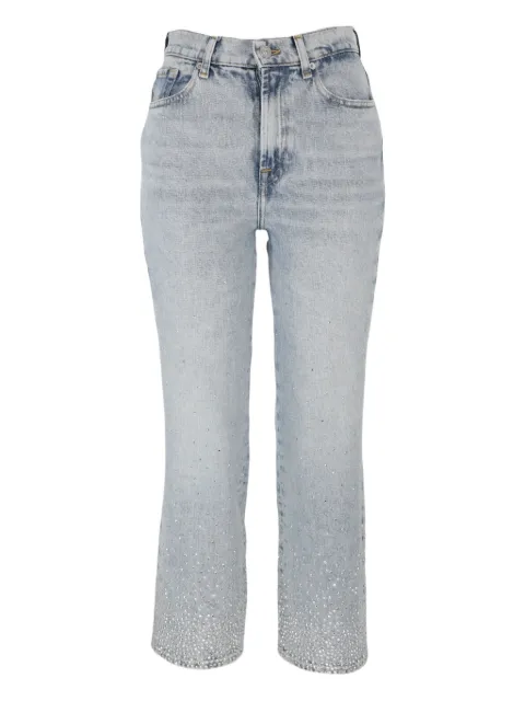 7 For All Mankind jeans con dobladillo de mostacillas