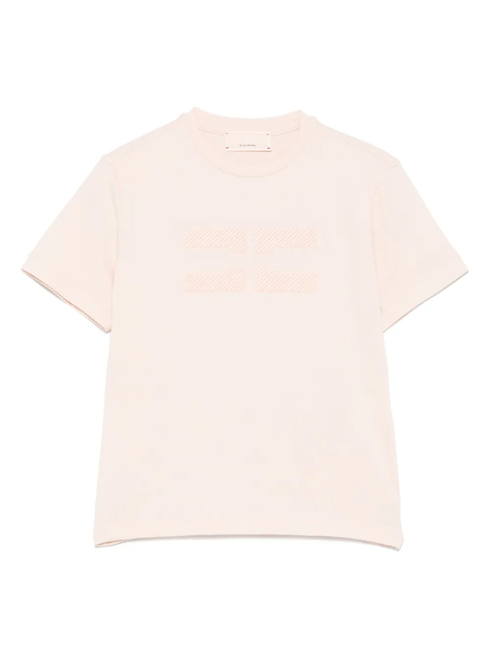 Elisabetta Franchi La Mia Bambina T-shirt met logo van stras Roze