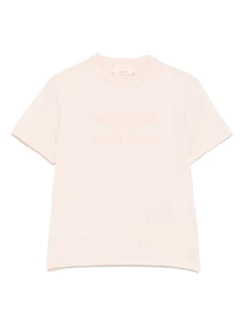 Elisabetta Franchi La Mia Bambina rhinestone-logo T-shirt