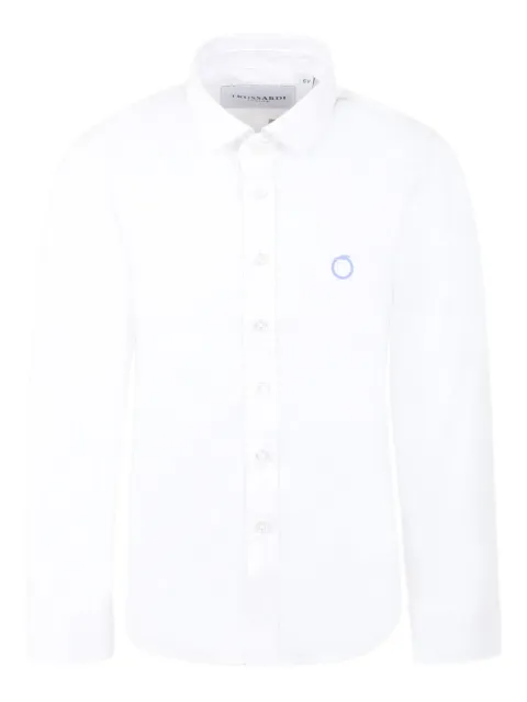 TRUSSARDI JUNIOR logo-embroidered shirt 