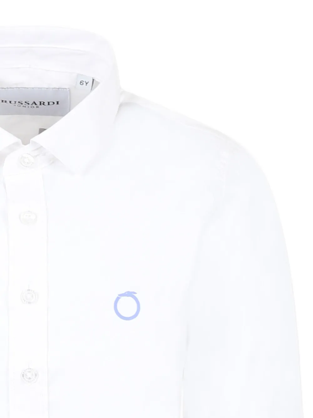 TRUSSARDI JUNIOR Shirt met geborduurd logo Wit