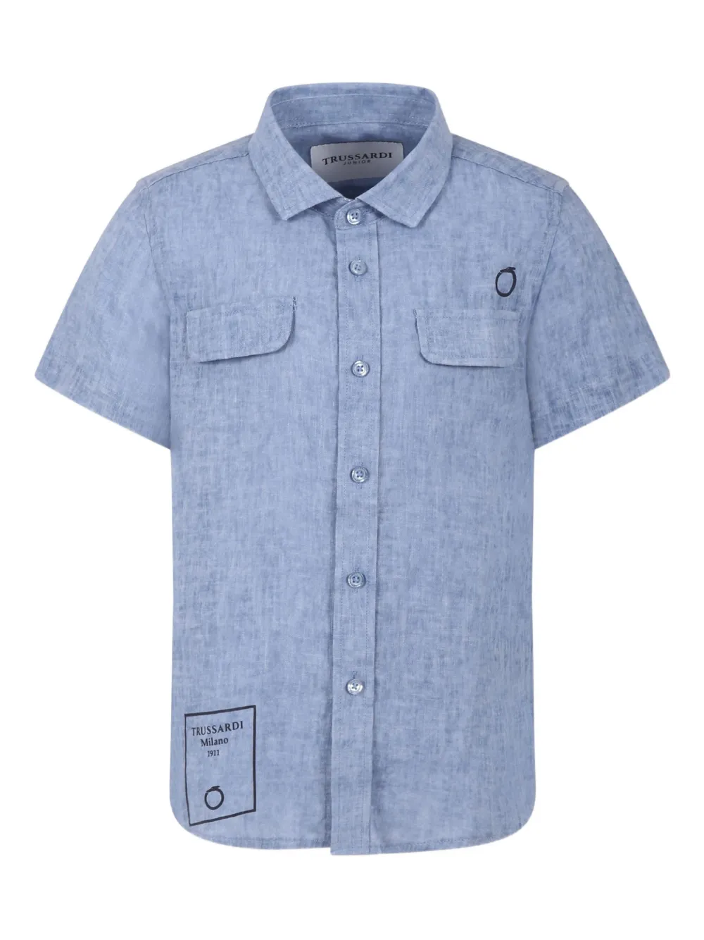 TRUSSARDI JUNIOR logo-embroidered shirt | Blue | Image 1