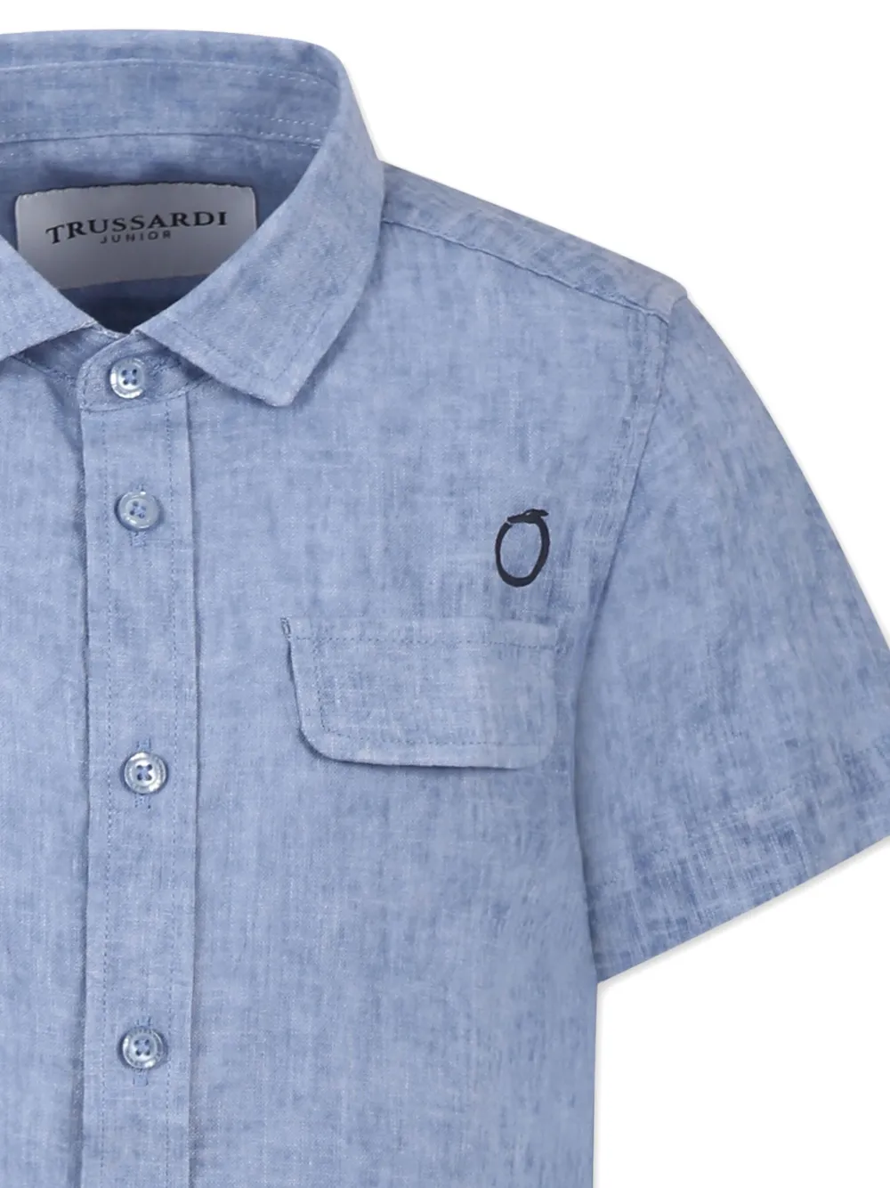 TRUSSARDI JUNIOR Shirt met geborduurd logo Blauw
